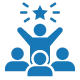 Leader with a star above group